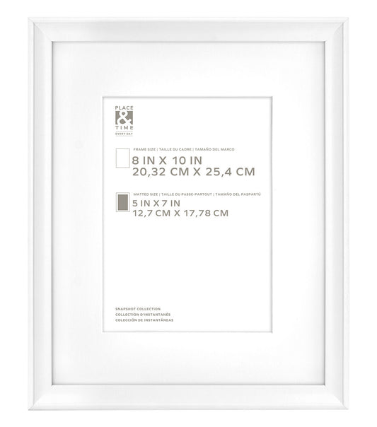 8" x 10" Matted to 5" x 7" Snapshot Wall Picture Frame by Place & Time