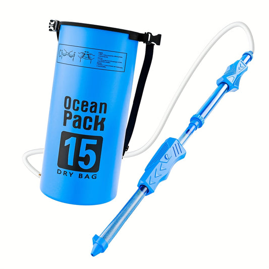 Grand canon d'eau mécanique à extraction pour les combats d'eau au parc, la plage, la piscine et les loisirs estivaux. Nouvelle jouet pour les enfants.