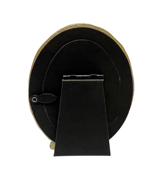 2" x 3" Gold Metal Oval Stamped Tabletop Picture Frame by Place & Time