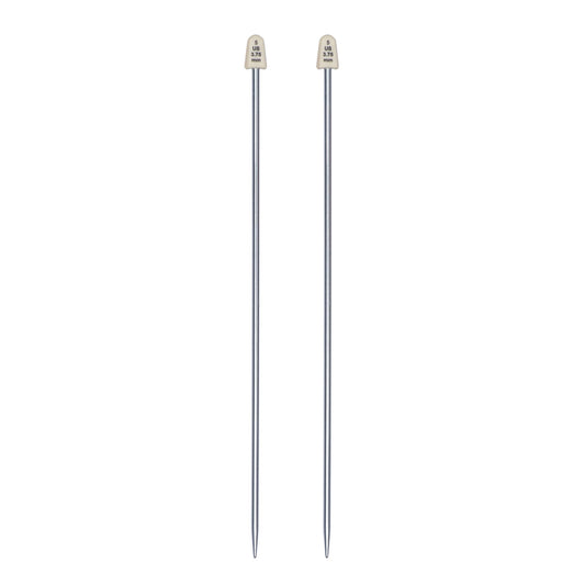 SB Silvalume 10" Single Point Knitting Needles