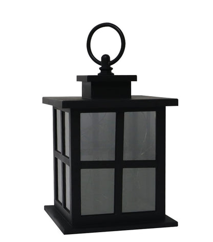 7" Black LED Rustic Lantern by Place & Time