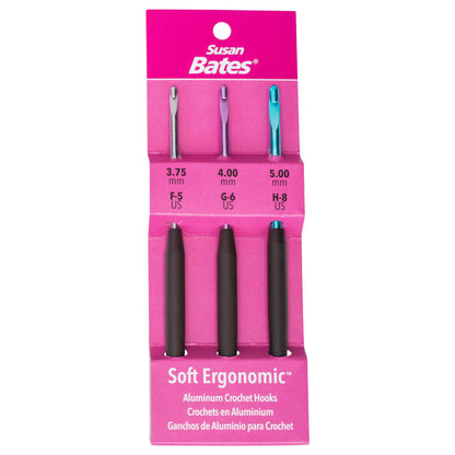 SB Soft Ergonomic Crochet Hook Set: Sizes F, G, H