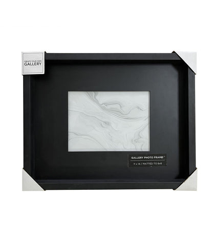 Innovative Creations Black Wooden Frame with Mat 11"x14"