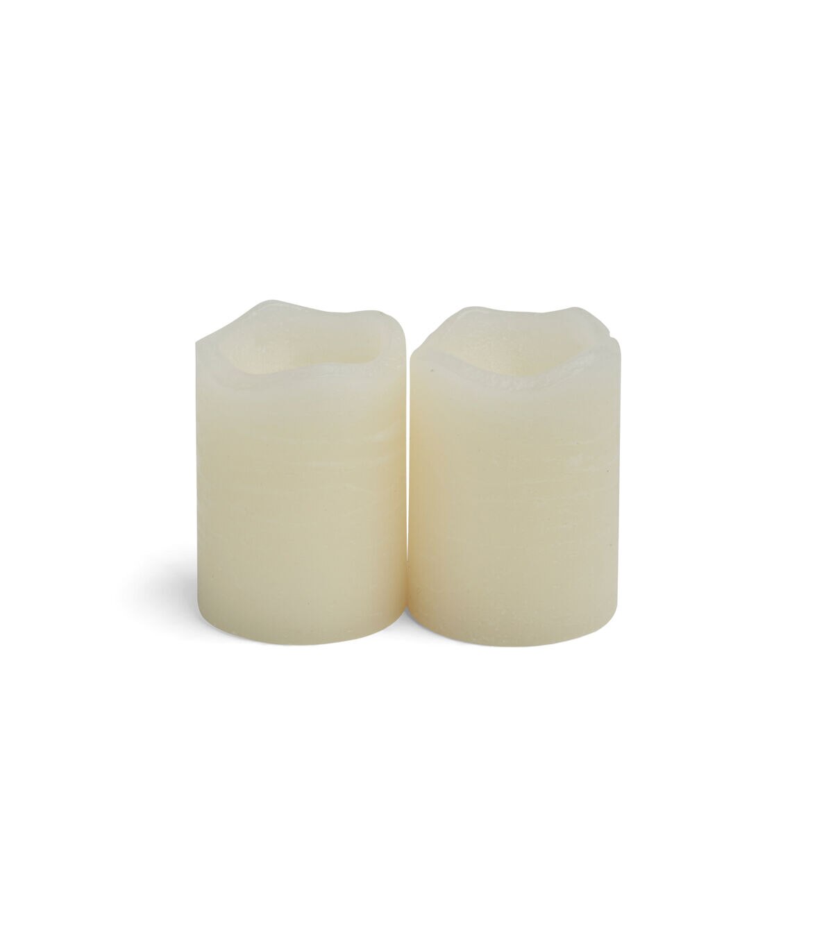 Flameless Vanilla Scented LED Rustic Votive Candles 2 pk Cream