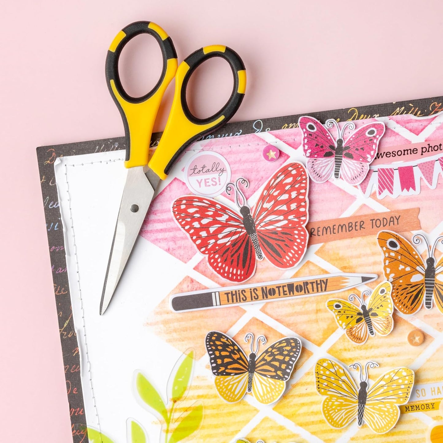 EK Tools Cutter Bee Precision Craft Scissors, Small, Yellow and Black, Package Includes 1 Ergonomic Scissor and 1 Protective Safety Cover, For Cutting, Paper, Herbs, and More