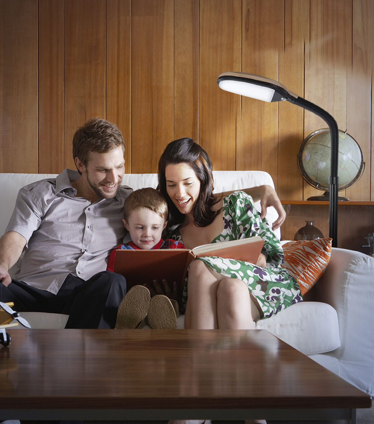 Brightech Litespan LED Floor Lamp - Wood