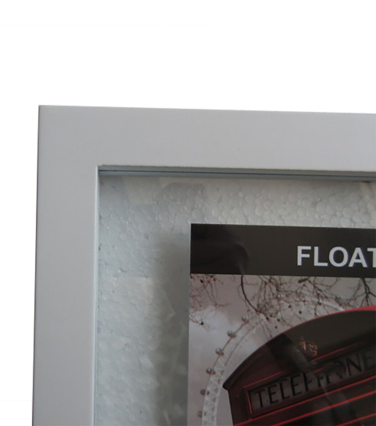 Innovative Creations 6" x 8" White Wood Float Photo Frame