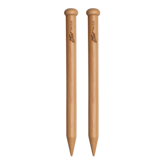 SB Xtreme Wood 14" Knitting Needles U.S. 50 (25 mm) - Clearance Items
