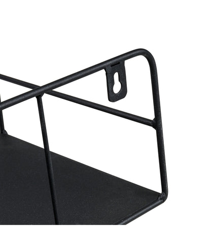 Honey Can Do Black Metal Wall or Behind The Door Shelf