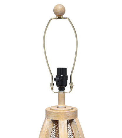 All The Rages Wooded Arch Farmhouse Table Lamp Natural