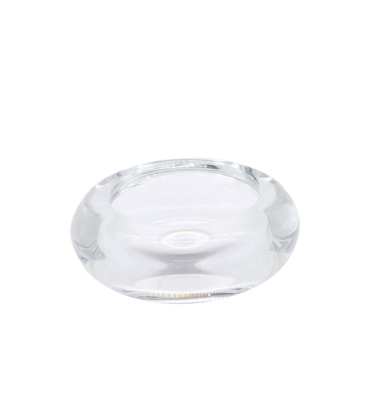 3" Glass Flat Tealight Candle Holder by Place & Time