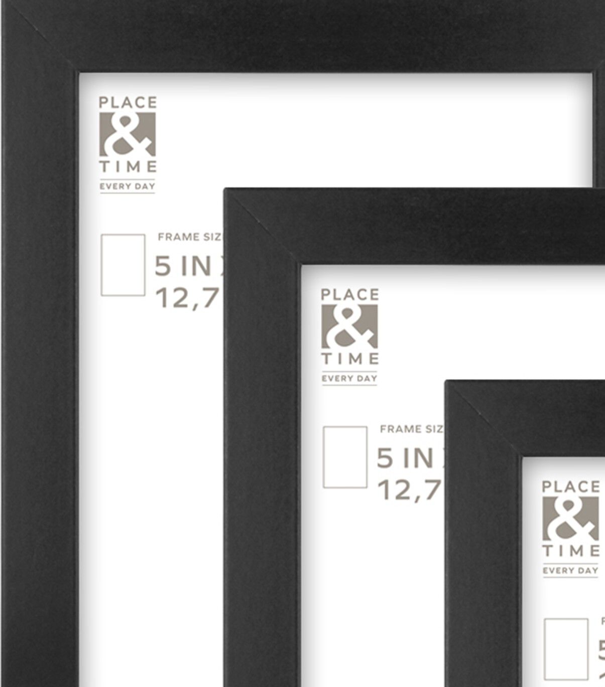 5" x 7" Snapshot Wood & Glass Wall Picture Frames 3pk by Place & Time