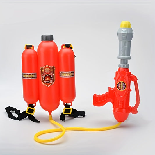 58.37oz pistolet à eau pour enfants, jouets de plage d'été, pistolet à eau en forme d'extincteur grande capacité, rouge, tache d'eau 393.7 pouces, haute qualité et étanche, très adapté aux batailles d'eau