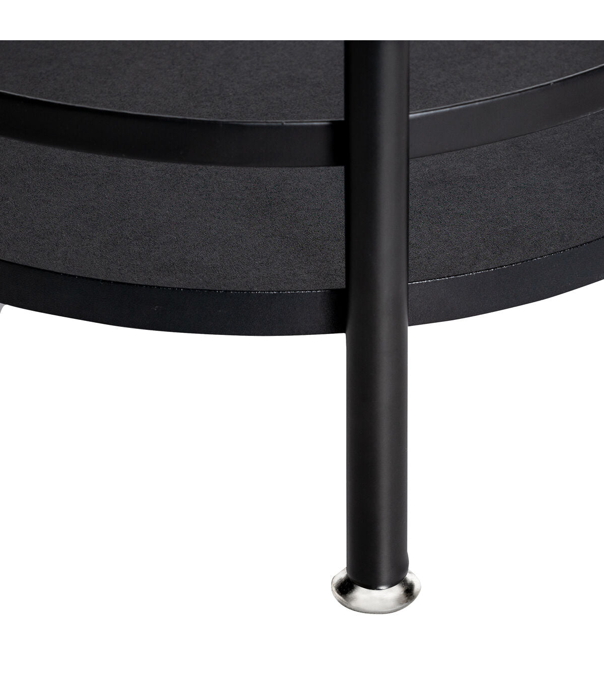 Honey Can Do 2 Tier Round Side Table Black