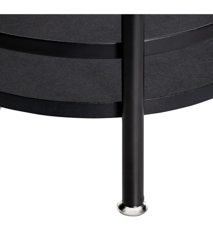 Honey Can Do 2 Tier Round Side Table Black