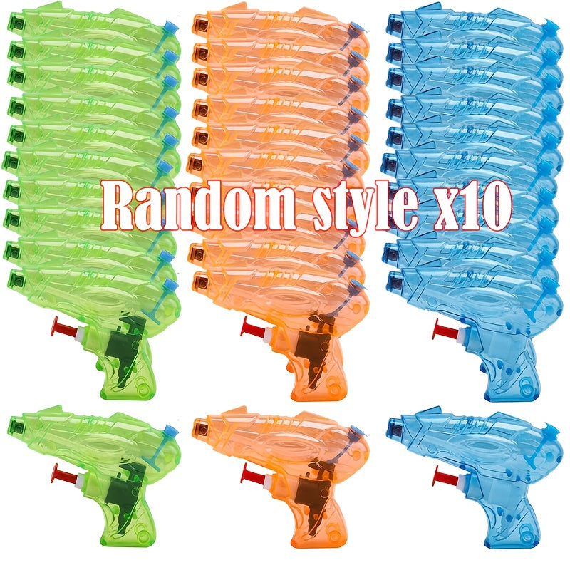 Pistolets à eau 10\u002F20\u002F30 pièces - Jouets manuels en plastique coloré pour jeux extérieurs, plage, piscine, fêtes d'été, récompenses en classe et petits cadeaux - Lot de faveurs de fête (styles aléatoires)