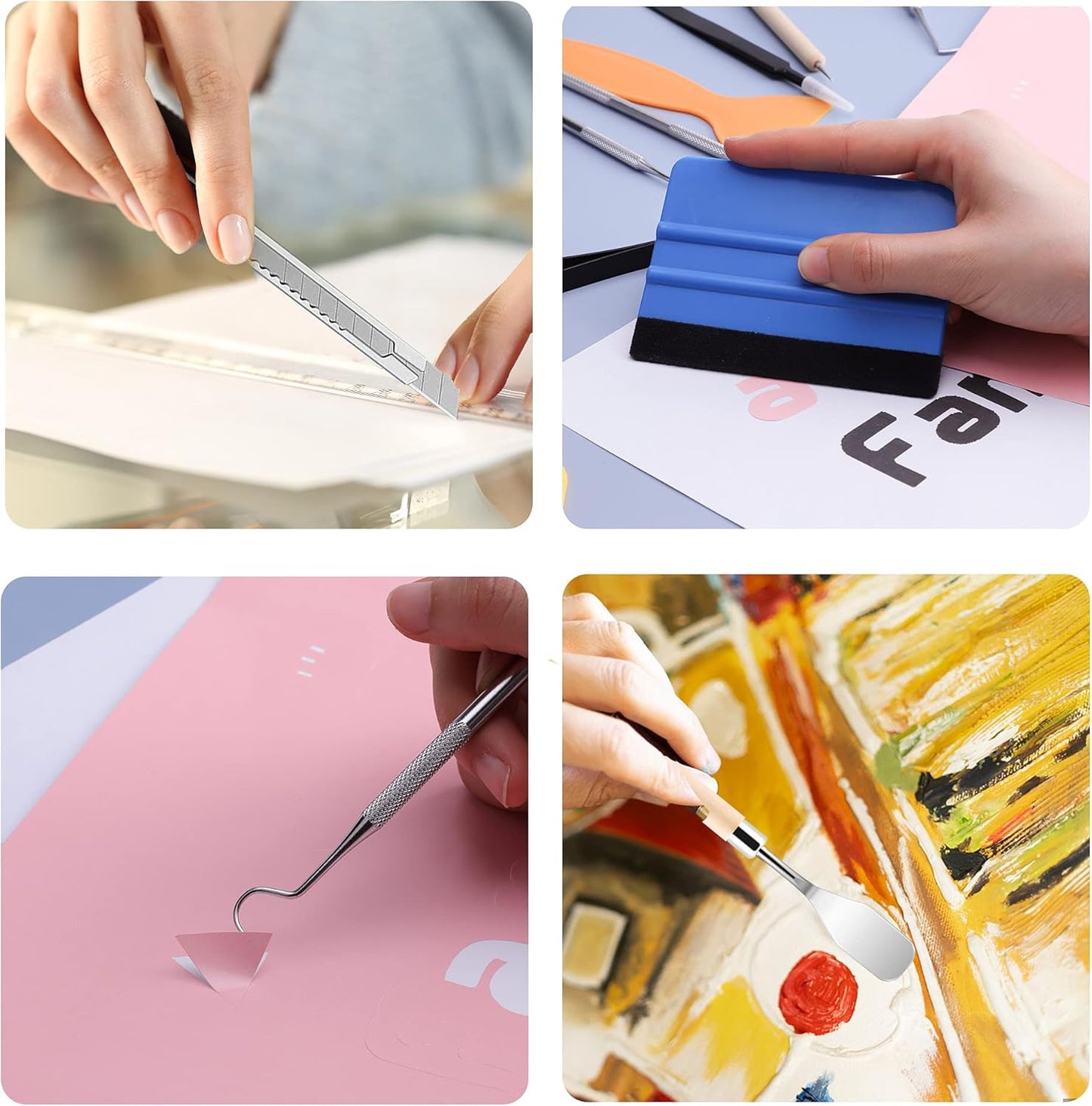27PCS Craft Weeding Tools for Vinyl Kit,Utility Knife Set with 12Inch Paper Cutter Trimmer for Scrapbooking,Silhouettes,Cameos,DIY Art Crafting,Cutting,Splicing,Cardstock