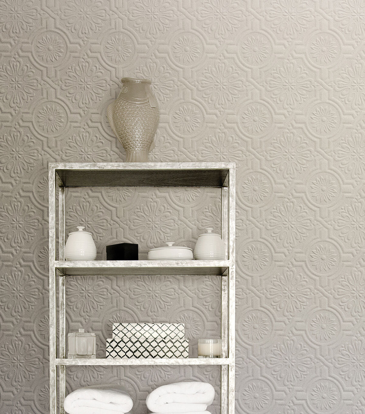 Wallpops Nazareth Ornate Tiles Paintable Wallpaper