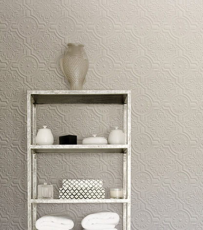 Wallpops Nazareth Ornate Tiles Paintable Wallpaper