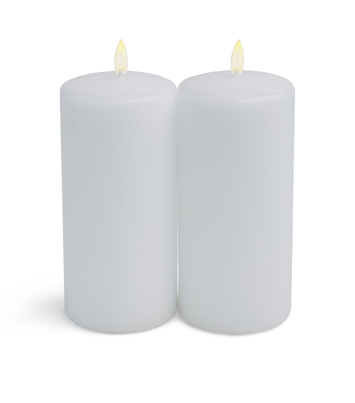 3" x 6" White Unscented Pillar Candles 2pk by Hudson 43