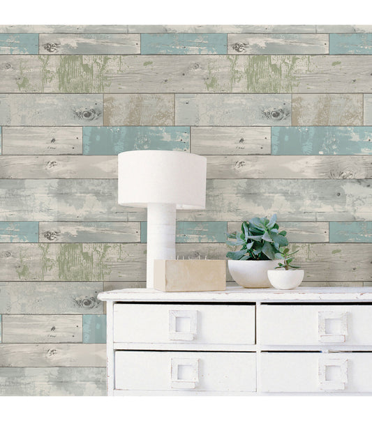 WallPops NuWallpaper Peel & Stick Wallpaper Beachwood