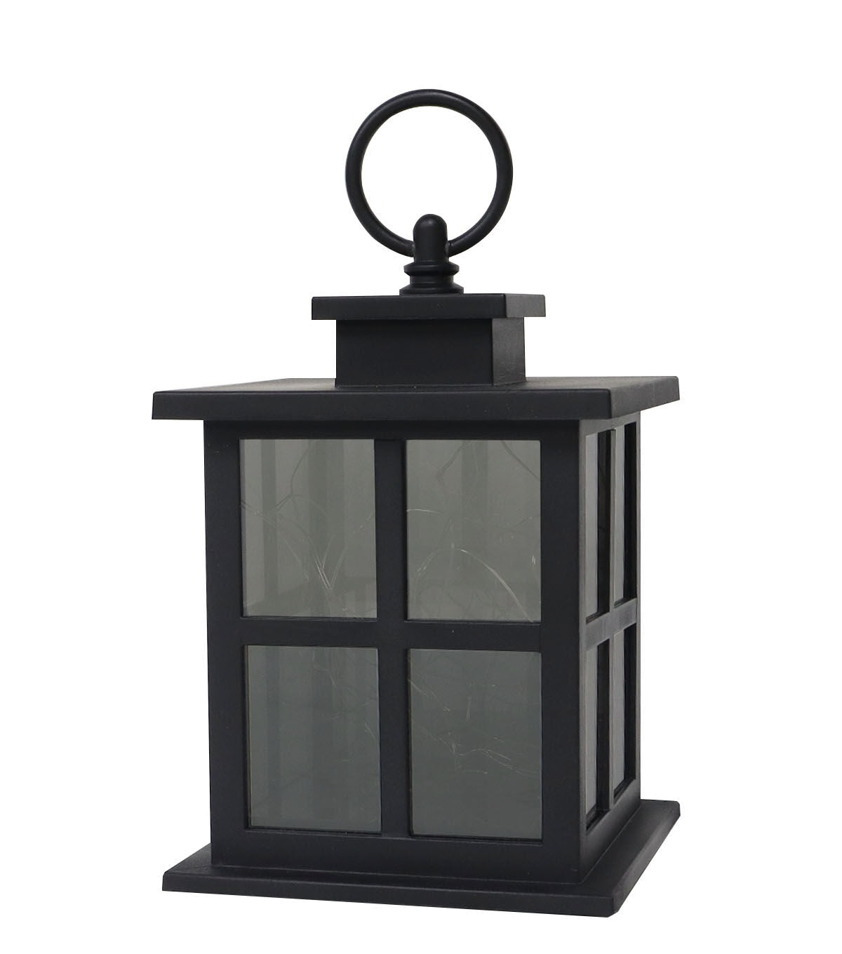 7" Black LED Rustic Lantern by Place & Time