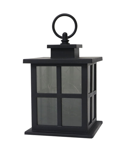 7" Black LED Rustic Lantern by Place & Time