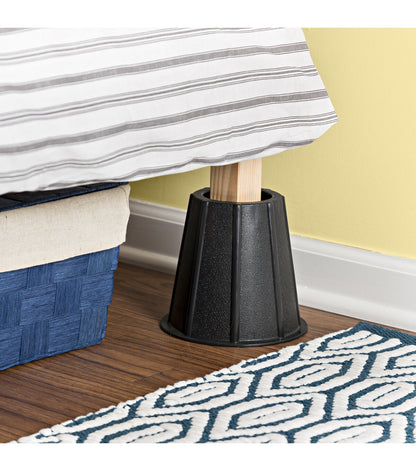 Honey Can Do Bed Risers Black 6"