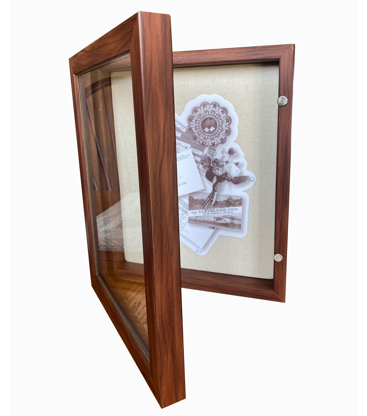 8" x 10" Cherry Front Loading Shadow Box by Place & Time