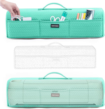 AMOIGEE Stretchy & Washable Dust Cover for Cricut Maker 4, Cricut Explore 4, Cricut Explore Air 2, Cricut Maker 3 – Die-Cut Machine Cover with Pockets for Cricut Accessories, Supplies & Tools