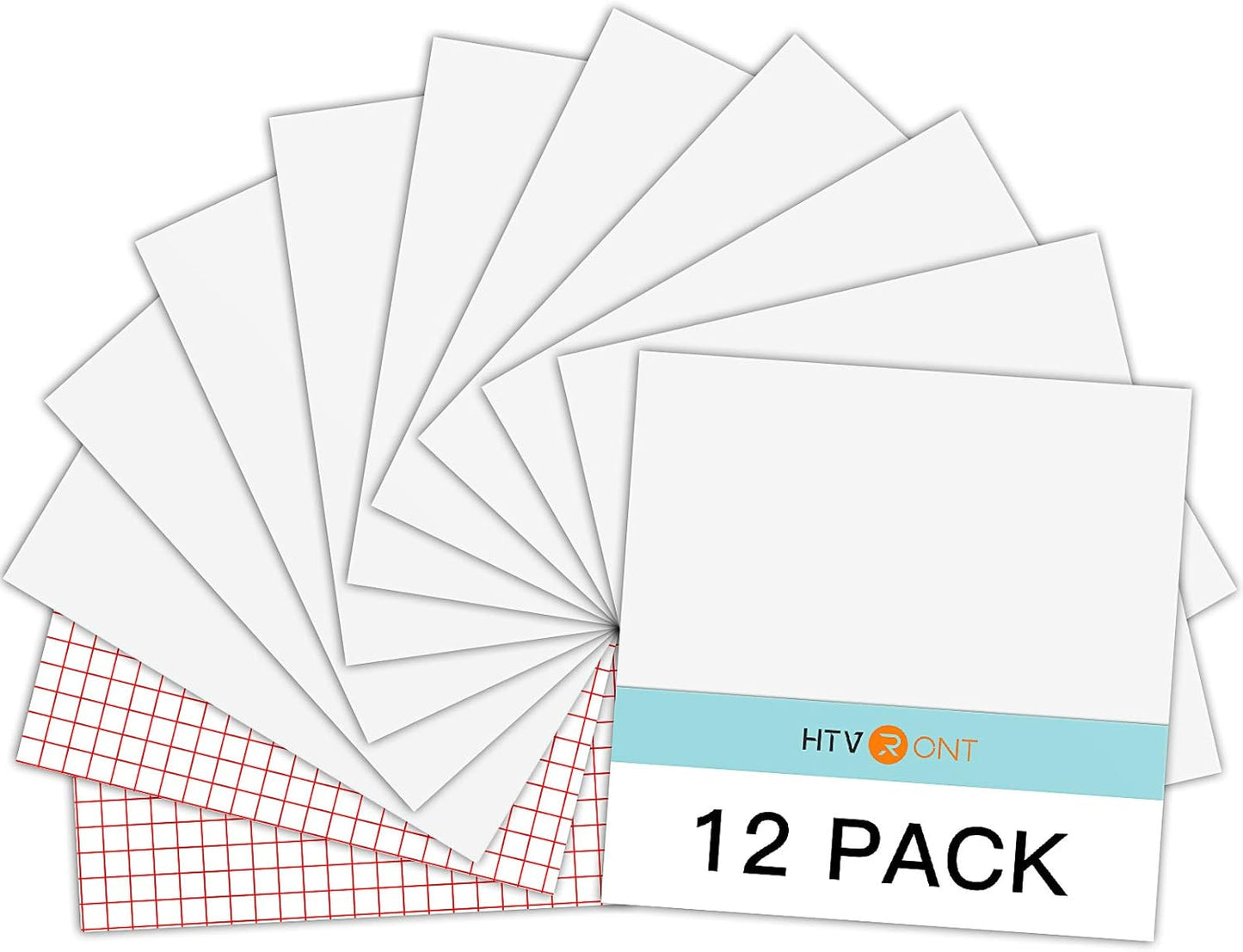 HTVRONT 70 Pack Vinyl for Cricut Machine, 57 Sheets 12" X 12" Permanent Adhesive Vinyl Sheets & 2 Cutting Mat & 10 Transfer Paper for Vinyl
