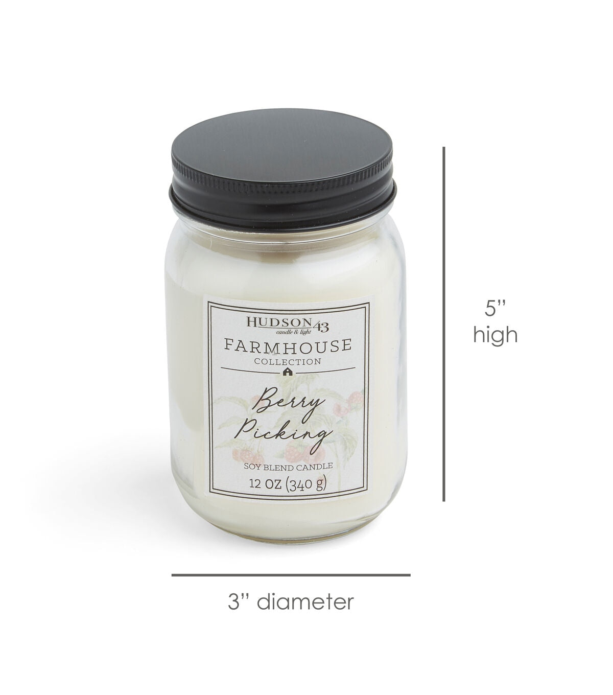 12oz Berry Picking Scented Jar Candle by Hudson 43