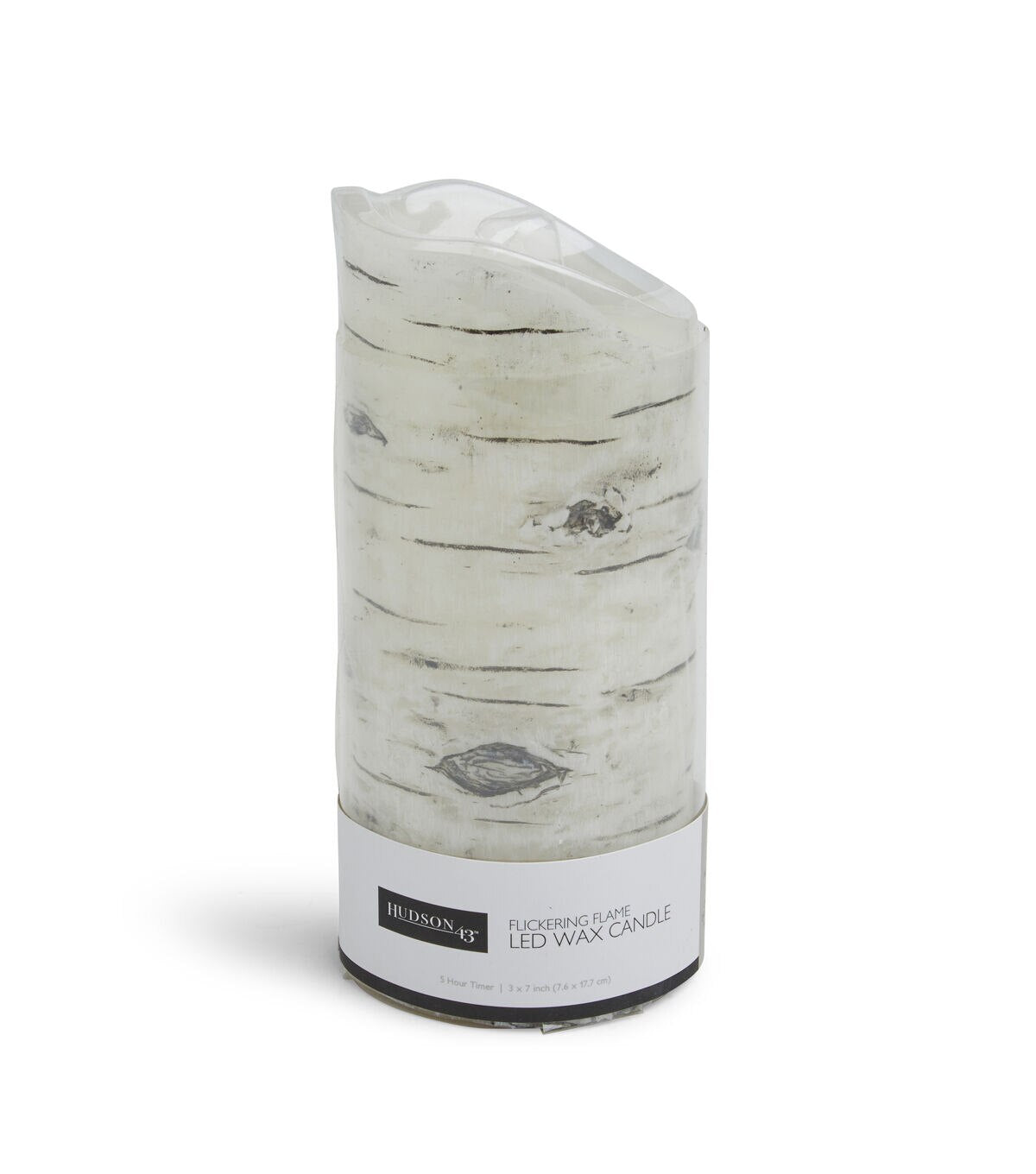 3" x 7" Birch Flickering Flame LED Wax Candle by Hudson 43