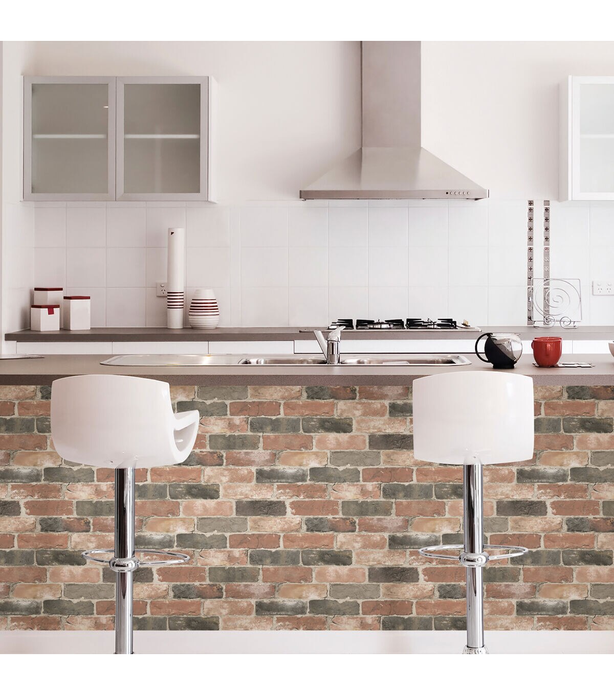 WallPops NuWallpaper Peel and Stick Wallpaper Newport Reclaimed Brick