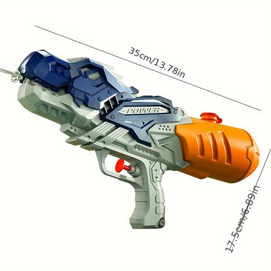 Pistolet à eau de grande capacité - Ouverture de 0,98 pouce, pistolet à eau coloré avec des accents rouges, parfait pour les jeux d'eau et les vacances d'été, pistolet à eau pour toute la famille