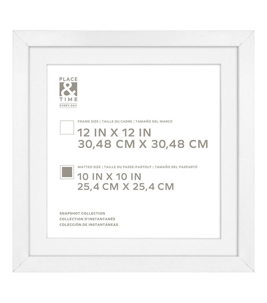 12" x 12" Matted to 10" x 10" Snapshot Gallery Frame by Place & Time