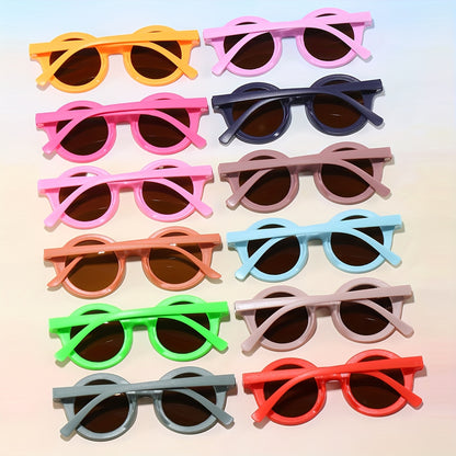 12 paires de lunettes rondes multicolores pour garçons et filles - Lunettes décoratives personnalisées, pratiques et à la mode - Cadeaux de fête, nécessités quotidiennes pour les diplômés, lunettes mignonnes