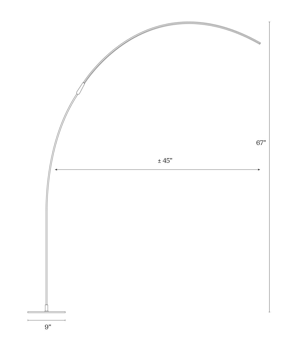 Brightech Sparq Arc LED Floor Lamp - Black