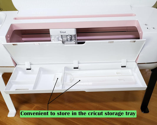 Extension Tray Compatible with Cricut Maker3 and Explore Air3 Air2 Air,Cutting Mat Extender Support for Maker and Explore Air Series (White)