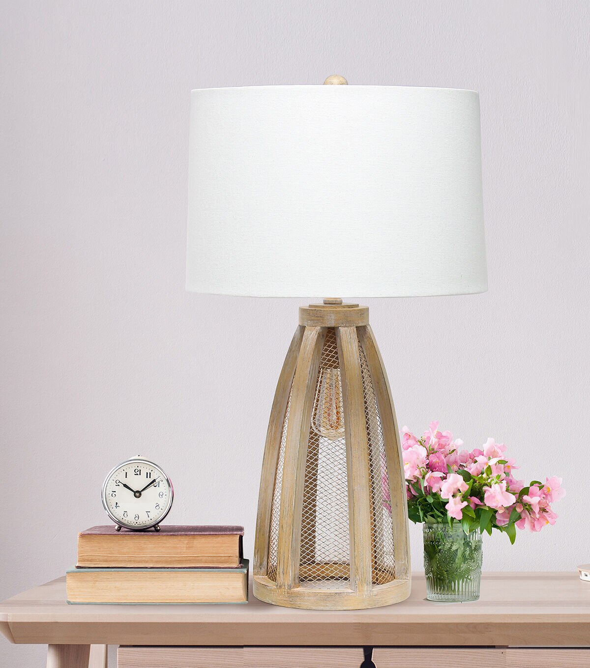 All The Rages Wooded Arch Farmhouse Table Lamp Natural