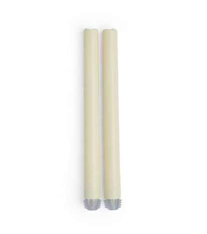 Flameless Cream LED Wax Taper Candles 2pk
