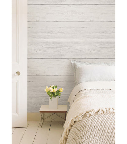 WallPops NuWallpaper Shiplap Peel and Stick Wallpaper