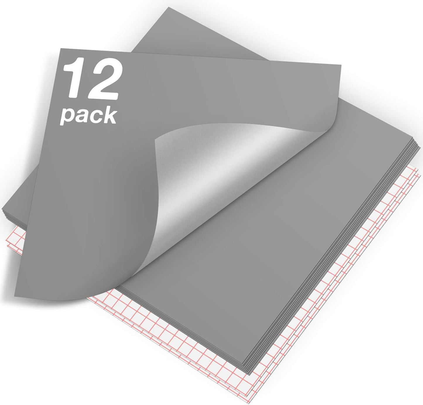 HTVRONT 70 Pack Vinyl for Cricut Machine, 57 Sheets 12" X 12" Permanent Adhesive Vinyl Sheets & 2 Cutting Mat & 10 Transfer Paper for Vinyl