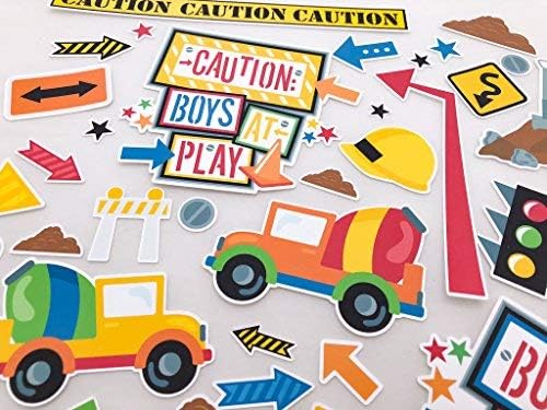 Paper Die Cuts - Built Boy Tough - Over 60 Cardstock Scrapbook Die Cuts - by Miss Kate Cuttables