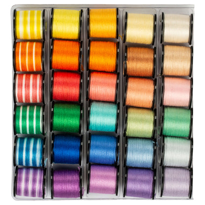 AN Embroidery Floss on Spools, 30 Pack