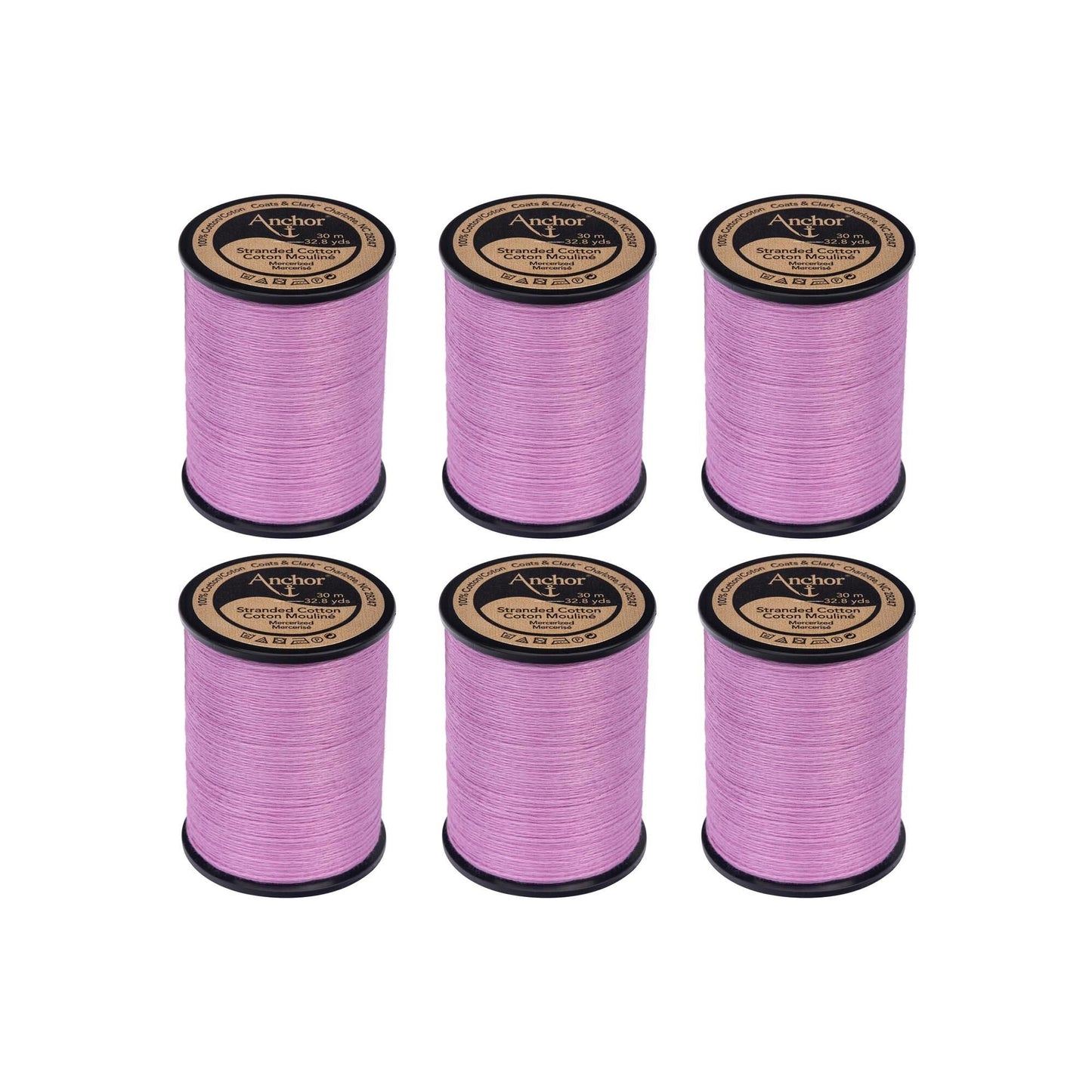 AN Spooled Cotton 30 Meters (6 Pack) - Clearance shades
