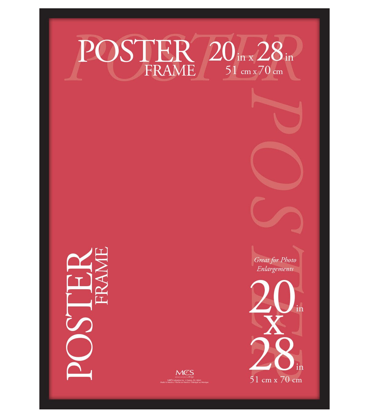 MCS 20" x 28" Plastic Black Gallery Poster Frame