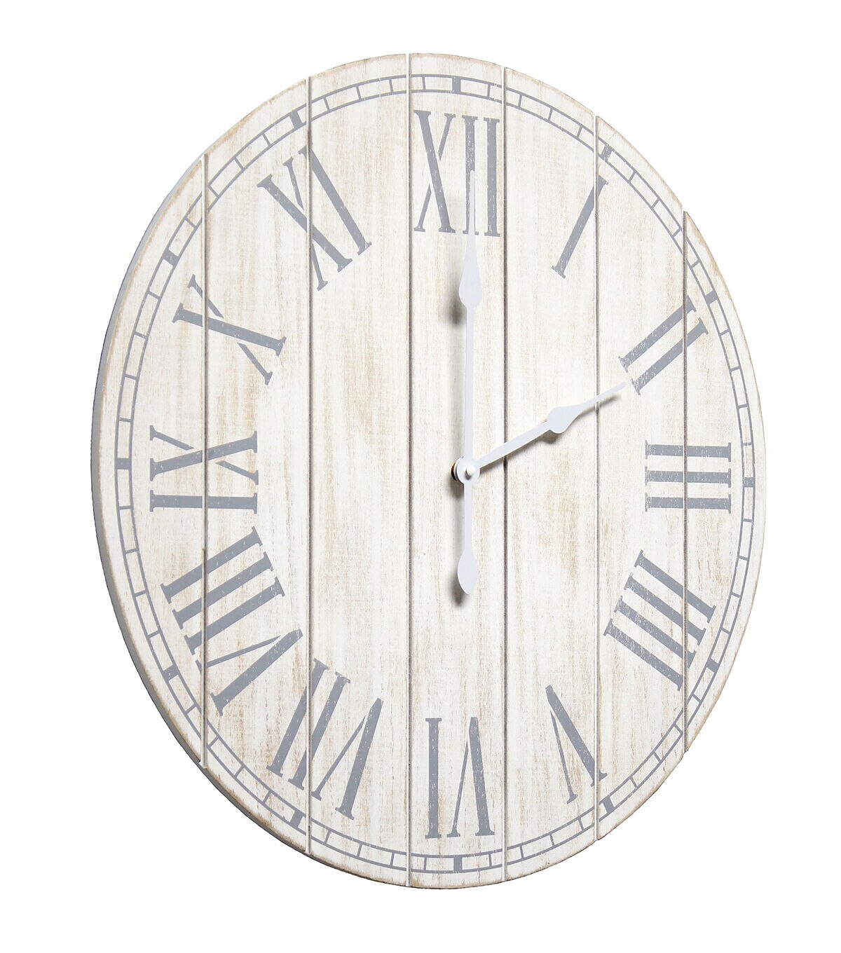 All The Rages Wood Plank 23" Large Rustic Coastal Wall Clock