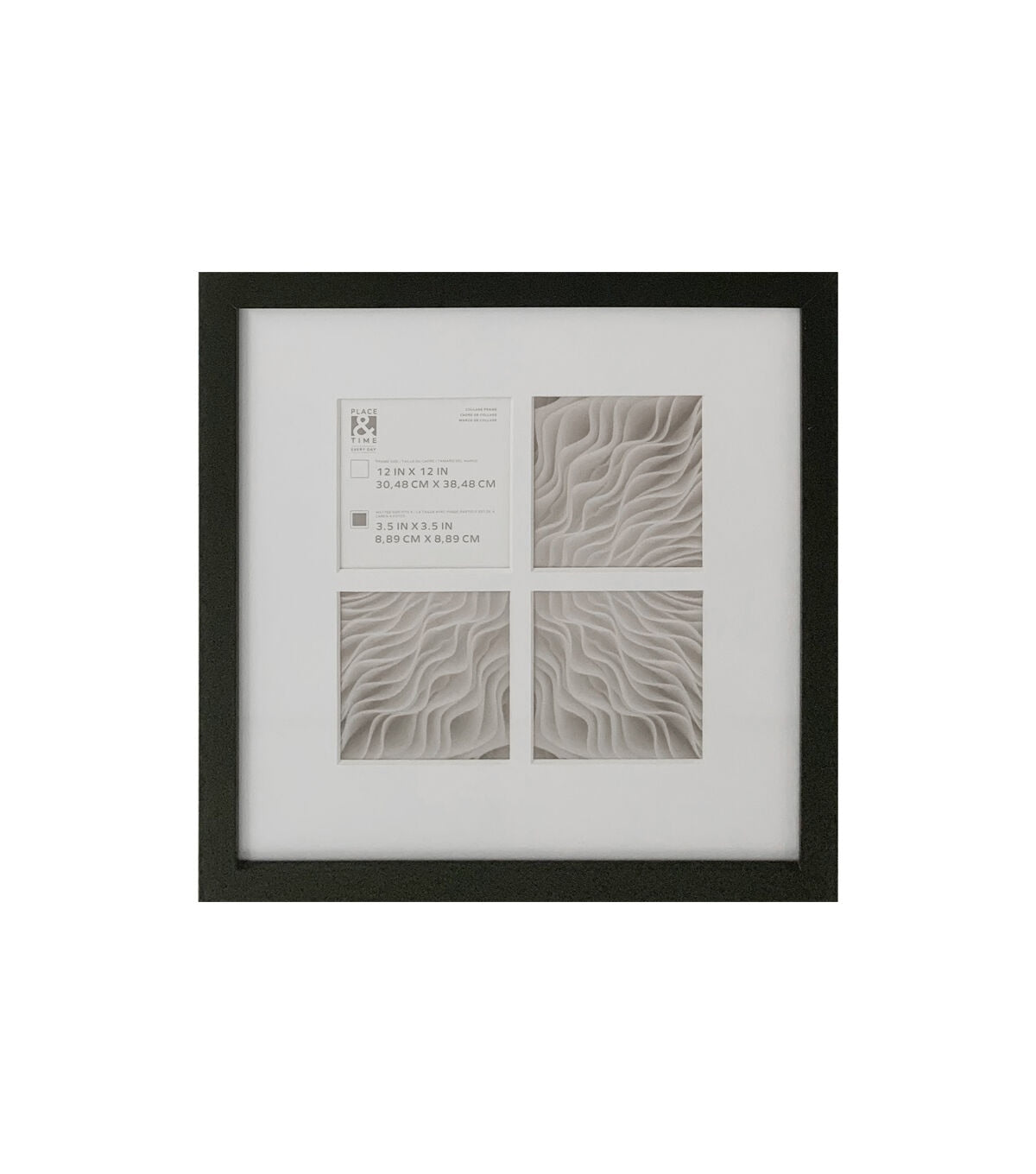 4" x 4" Black 4 Photo Collage Frame by Place & Time