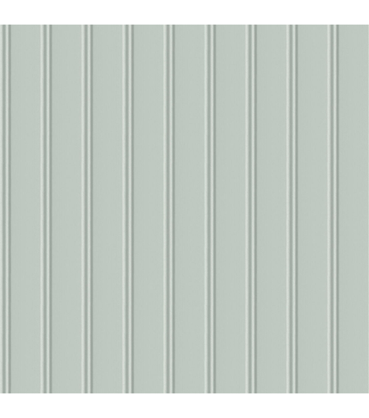 RoomMates 20.5" x 16.5' Mint Green Beadboard Peel & Stick Wallpaper